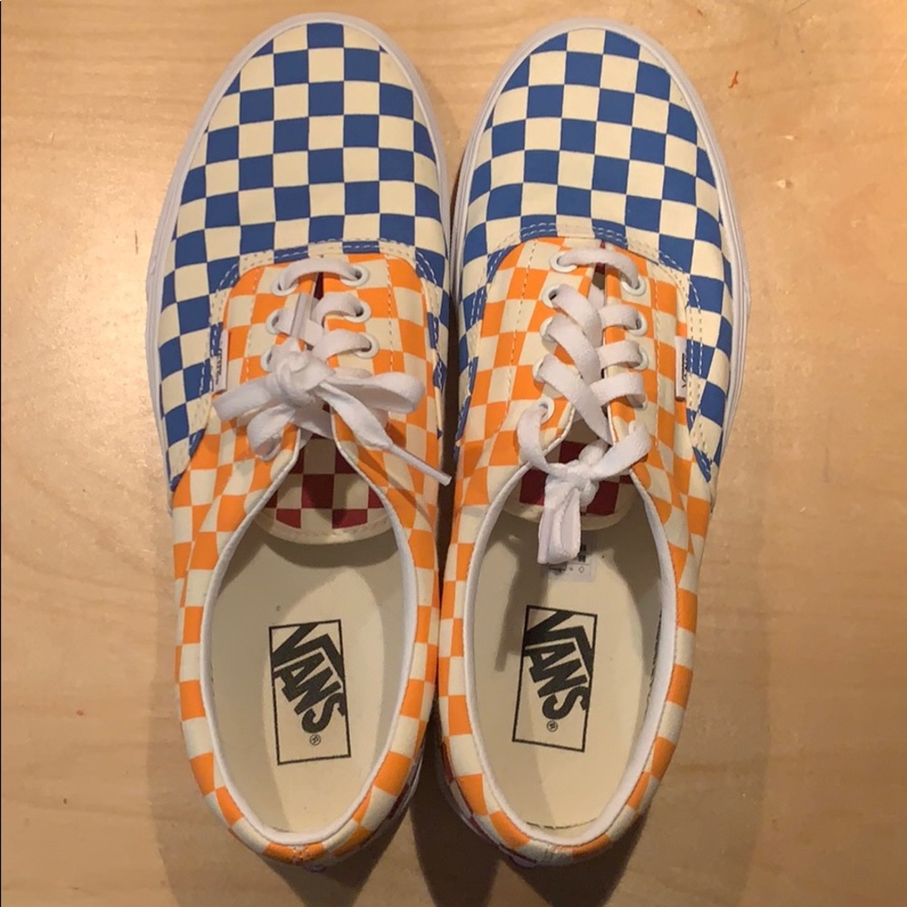 Colored checkered authentic vans
